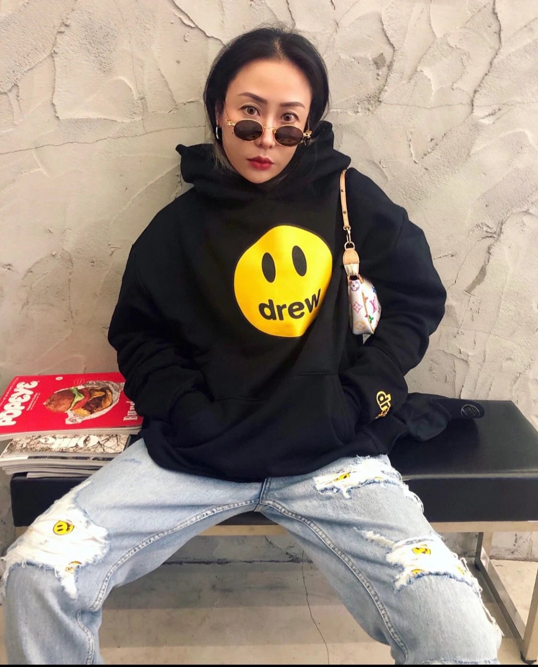 Drew House Smiley Face Hoodie Yellow - 7