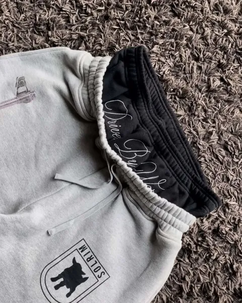 Design Solrim AK-47 Print Sweatpants Gray Sweatpants - 11