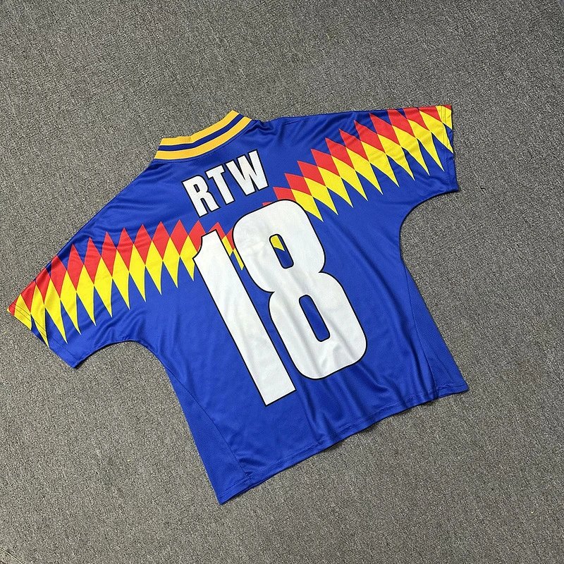 Rules The World x Corteiz Football Jersey White Red Yellow - 9