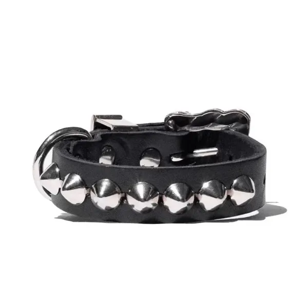 Chrome Hearts Iron Cross Leather Bracelet Black Jewelry - 4