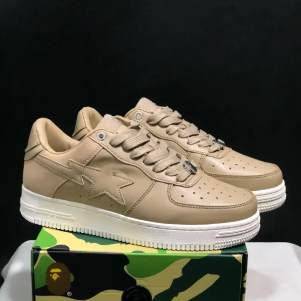 A Bathing Ape Bape Sta Beige Sneakers - 1