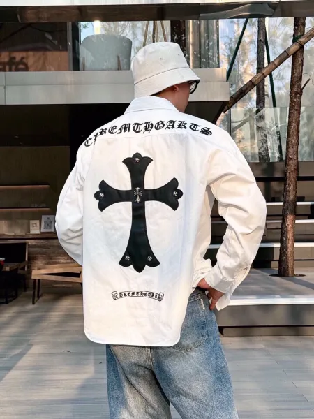 Chrome Hearts Cross Embroidered Shirt Black - 6