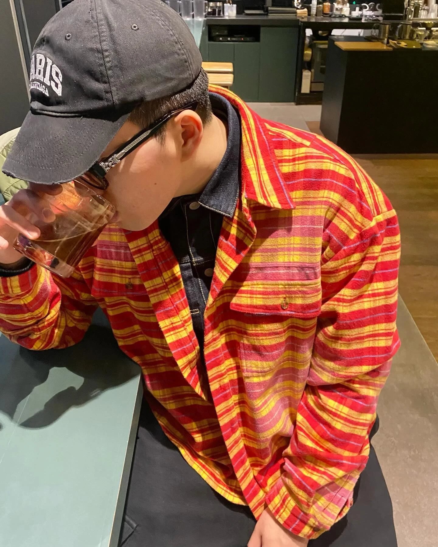 Design Flannel Shirt Red Yellow Plaid Shirt Tops.shirt - 7