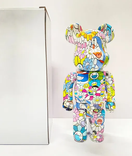 Medicom Toy x Takashi Murakami x Doraemon Bearbrick 1000% Multicolor Collectible Figure Accessories - 1
