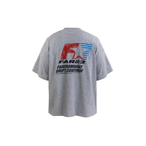 Far From What FAR23 Graphic Oversized T-Shirt Gray - 1