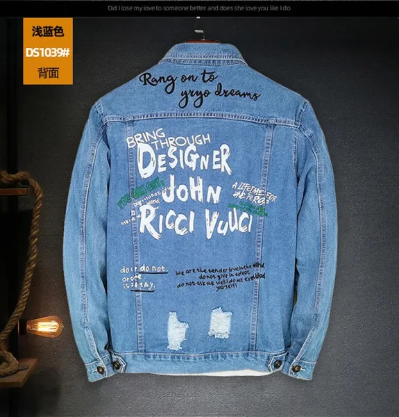 Design Trendsetter Toy Boy Yuang Cynic Card Slave Denim Jacket Black Denim Jacket - 33