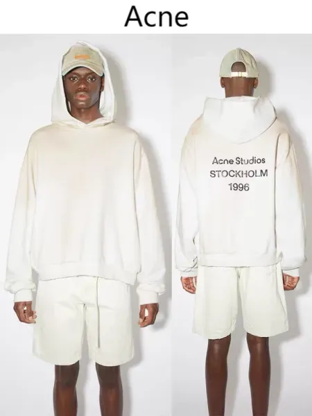 Acne Studios Oversized Hoodie and Shorts Set Off-White - 1