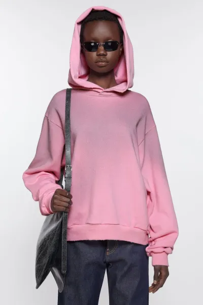 Acne Studios Stockholm 1996 Pink Cropped Hoodie - 6