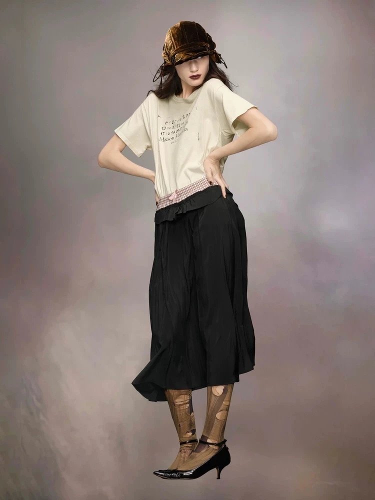 MM6 Maison Margiela Number 6 Graphic T-Shirt Black - 6