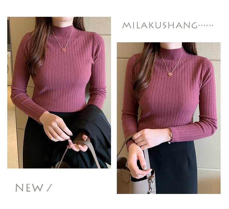 Design Ribbed Turtleneck Sweater Olive Green - 13