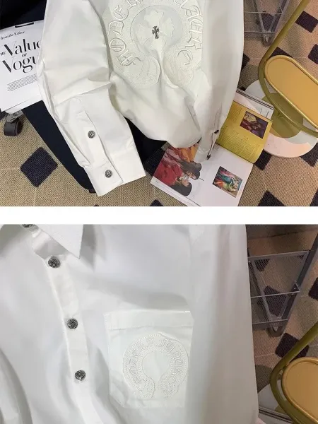 Chrome Hearts Embroidered Patchwork Shirt White - 9