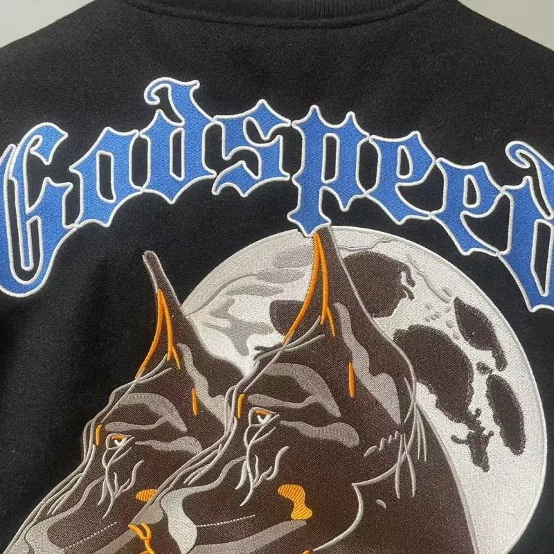 Godspeed Doberman Varsity Jacket Black Beige Outerwear.jacket - 11