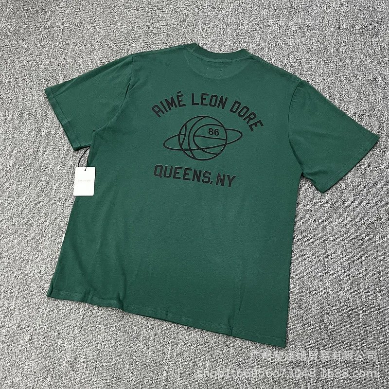 Aimé Leon Dore Basketball Graphic T-Shirt Beige - 23