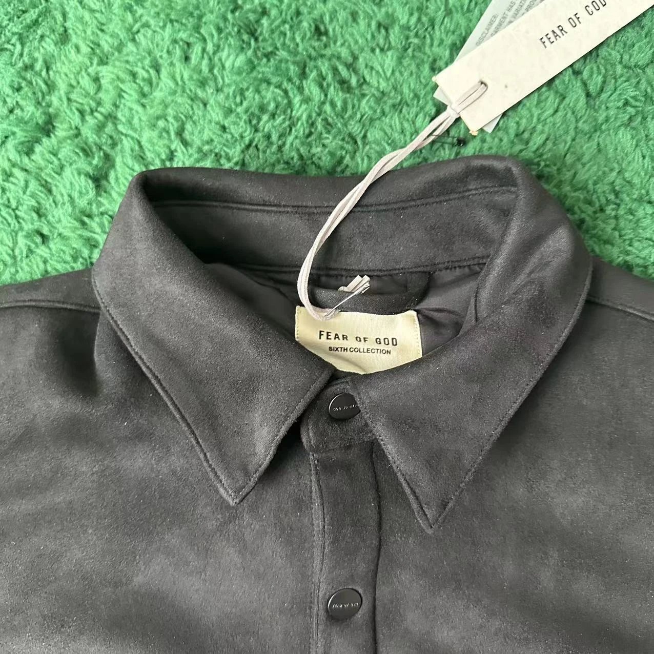 Fear of God Suede Shirt Jacket Black Outerwear - 6