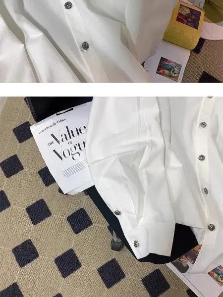 Chrome Hearts Embroidered Patchwork Shirt White - 10