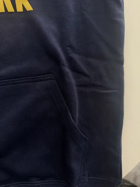 Coach Collegiate Hoodie Navy with Yellow Logo - 6