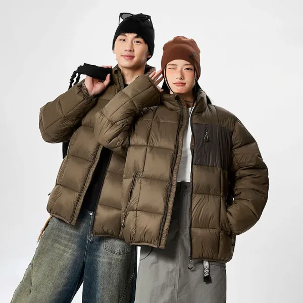 Design Puffer Jacket Olive Green Down Jacket Outerwear.down Jacket - 1