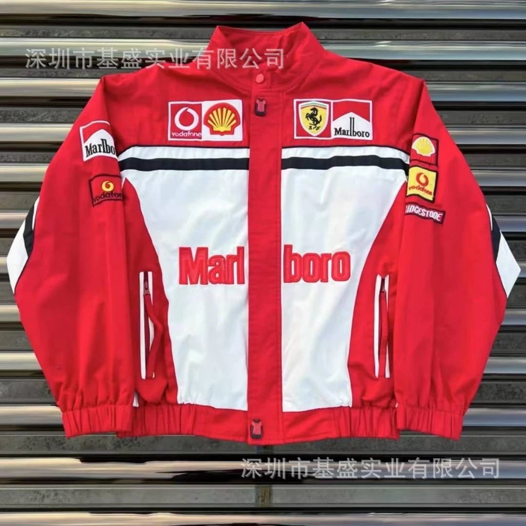 Ferrari x Marlboro Racing Jacket Red White Outerwear - 5