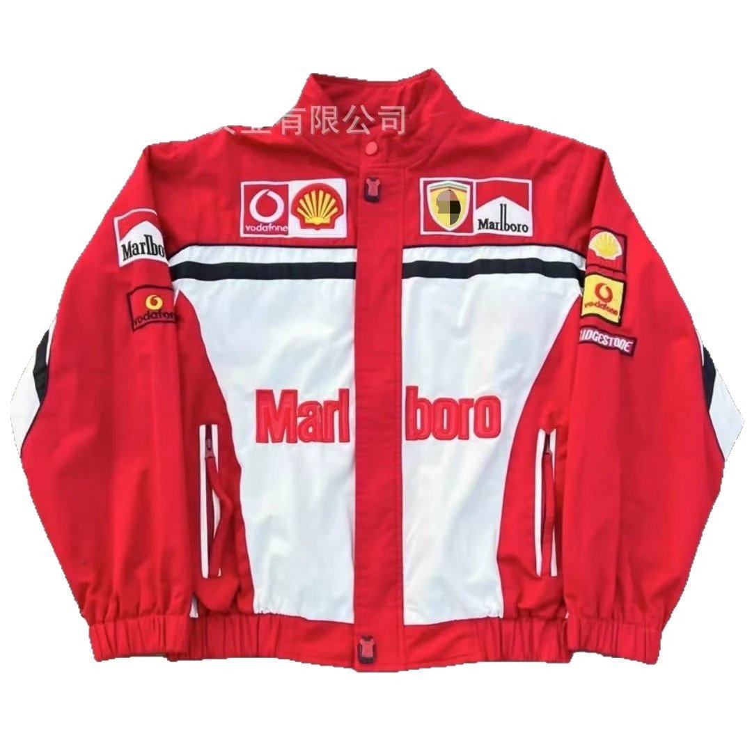 Ferrari x Marlboro Racing Jacket Red White Outerwear - 6