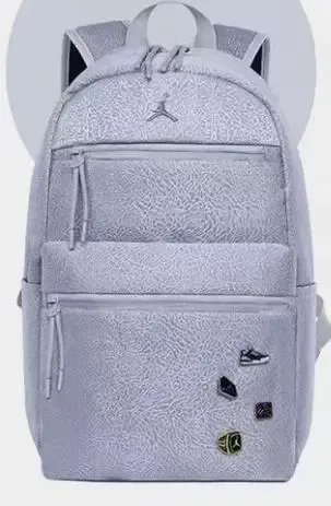 Air Jordan Backpack Light Gray Textured Leather - 1