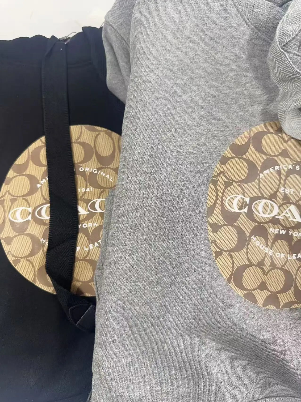 Coach Signature Circle Logo Hoodie Gray - 4