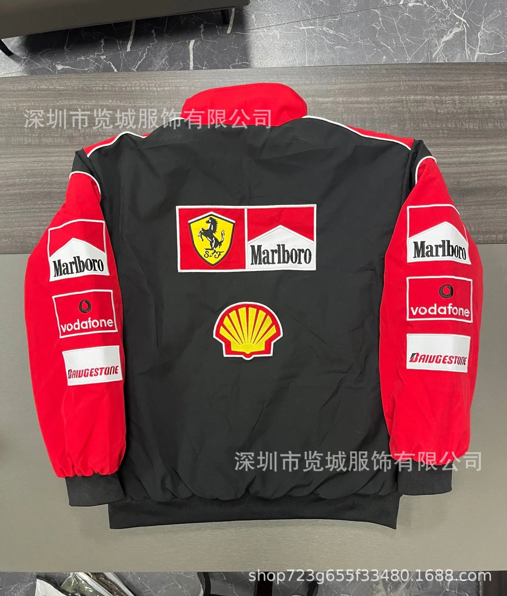 Scuderia Ferrari x Marlboro x Vodafone Racing Jacket Black Red - 2