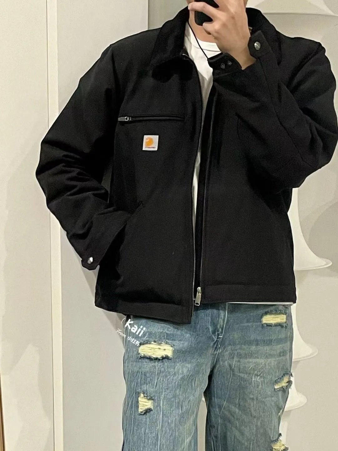 Carhartt Work In Progress Carhartt WIP Chore Jacket Black Quilted Lining Jacket Outerwear.jacket - 5