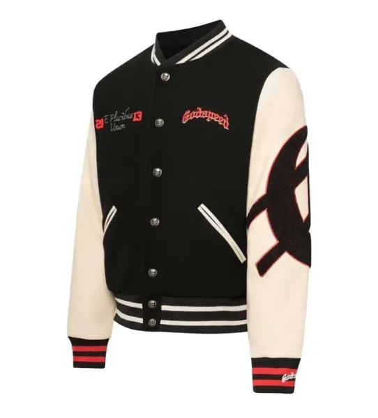 Godspeed Skeleton Varsity Jacket Black Cream Outerwear - 14