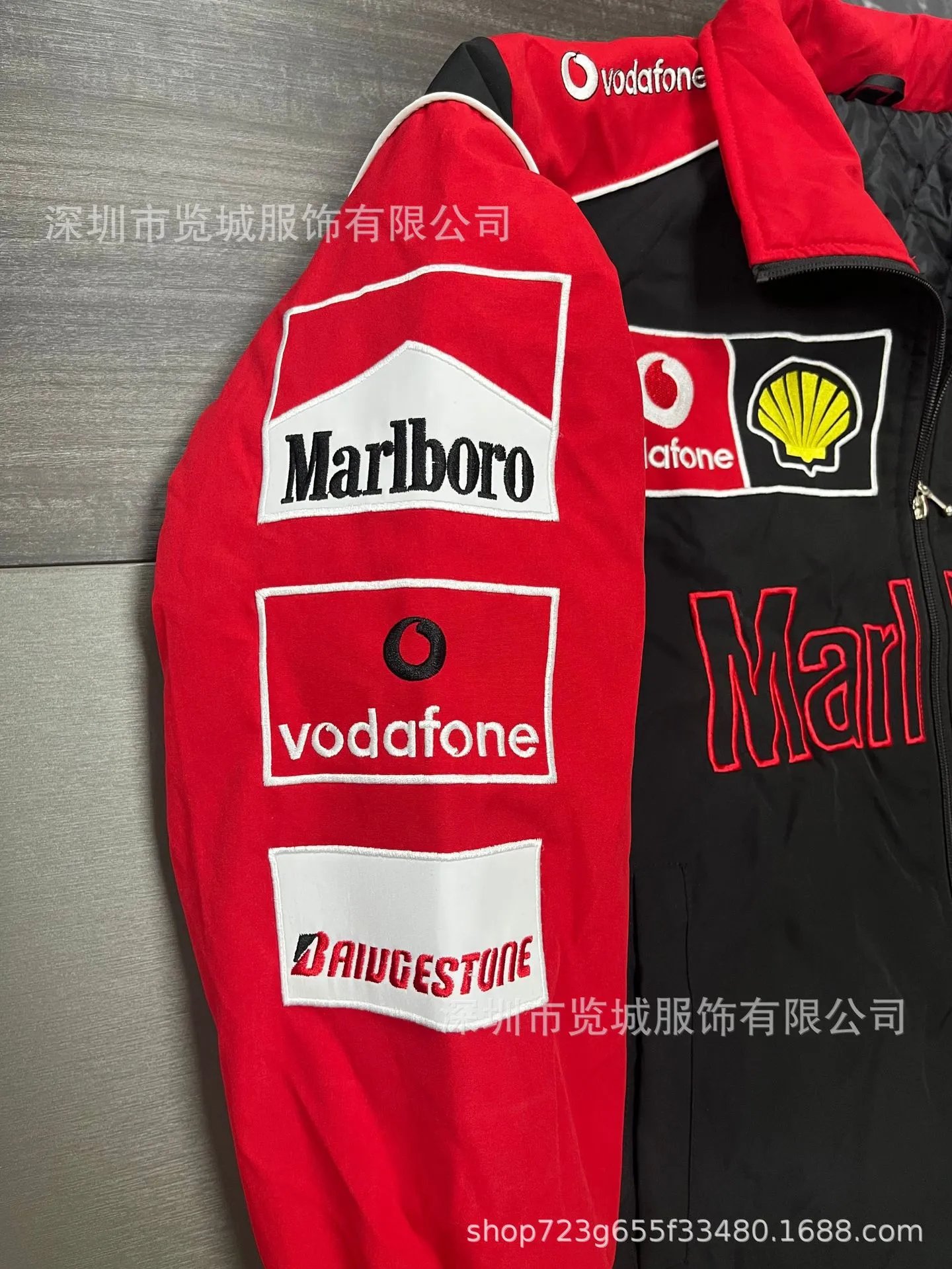 Scuderia Ferrari x Marlboro x Vodafone Racing Jacket Black Red - 6