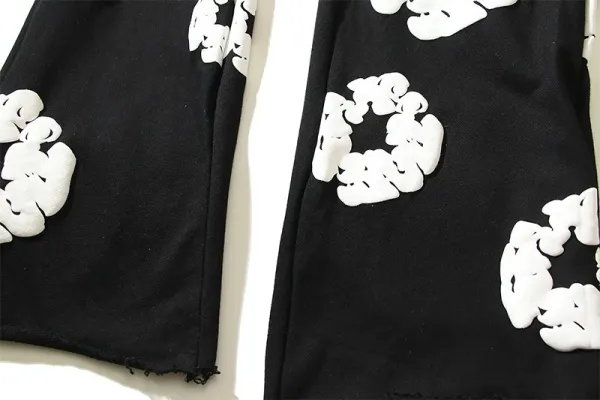 Design Scrunchie-Print Wide-Leg Sweatpants Gray - 20