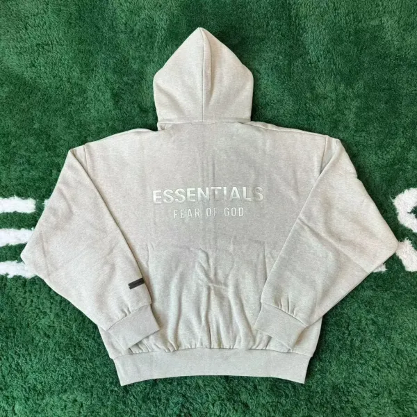 Design Oversized Zip-Up Hoodie Gray - 6