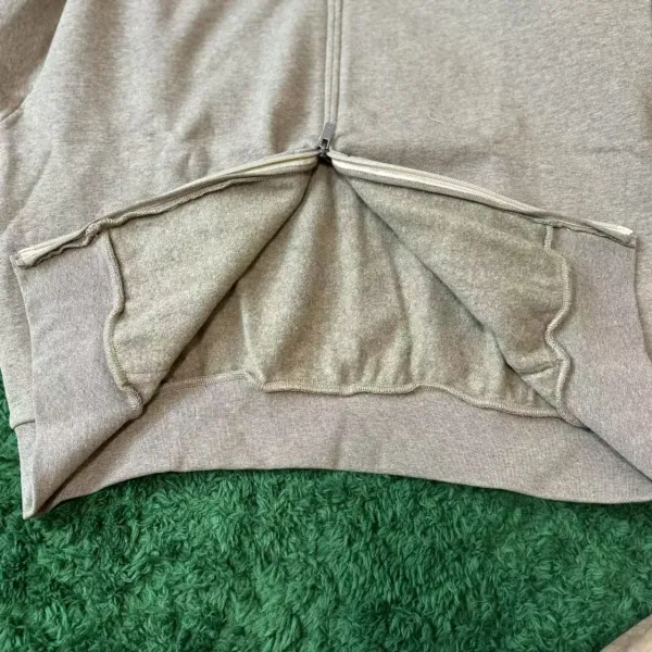 Design Oversized Zip-Up Hoodie Gray - 13