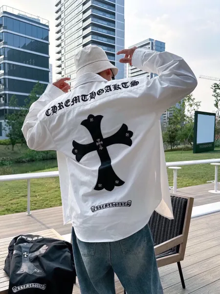 Chrome Hearts Cross Embroidered Shirt Black - 36