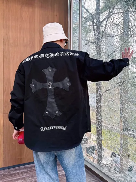 Chrome Hearts Cross Embroidered Shirt Black - 4