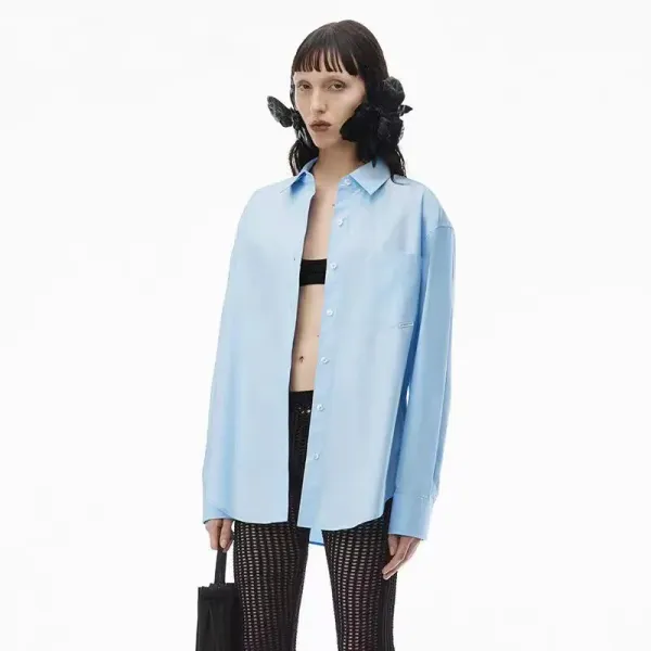 Maison Margiela Oversized Shirt Light Blue Shirt - 1