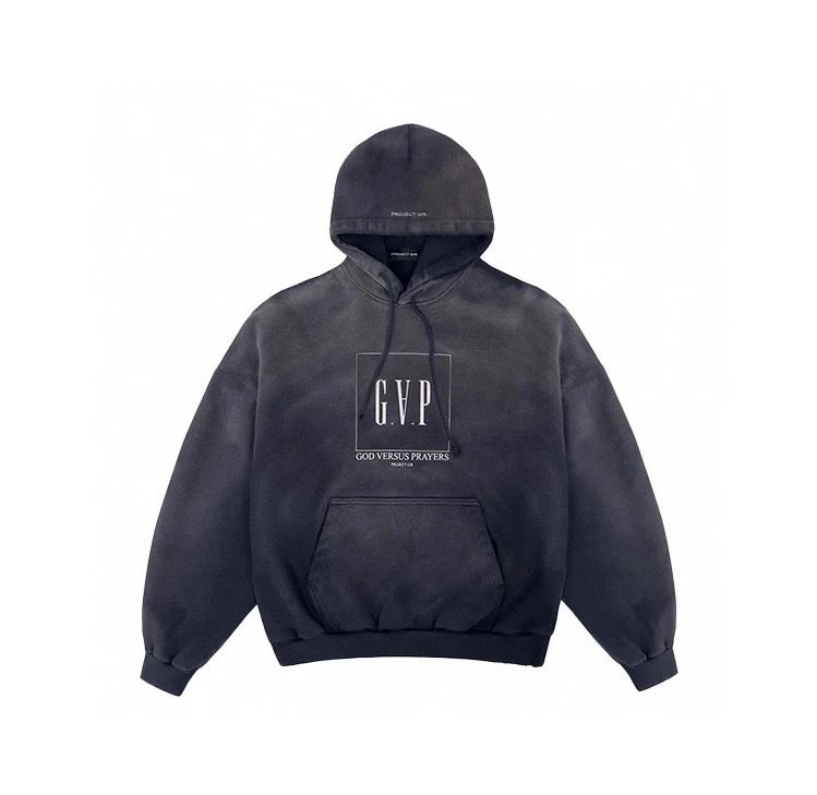 GAP x God Versus Prayers Oversized Hoodie Gray - 5