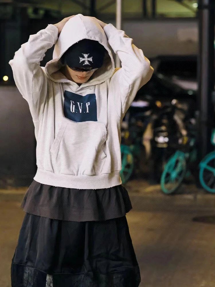 GAP x God Versus Prayers Oversized Hoodie Gray - 21