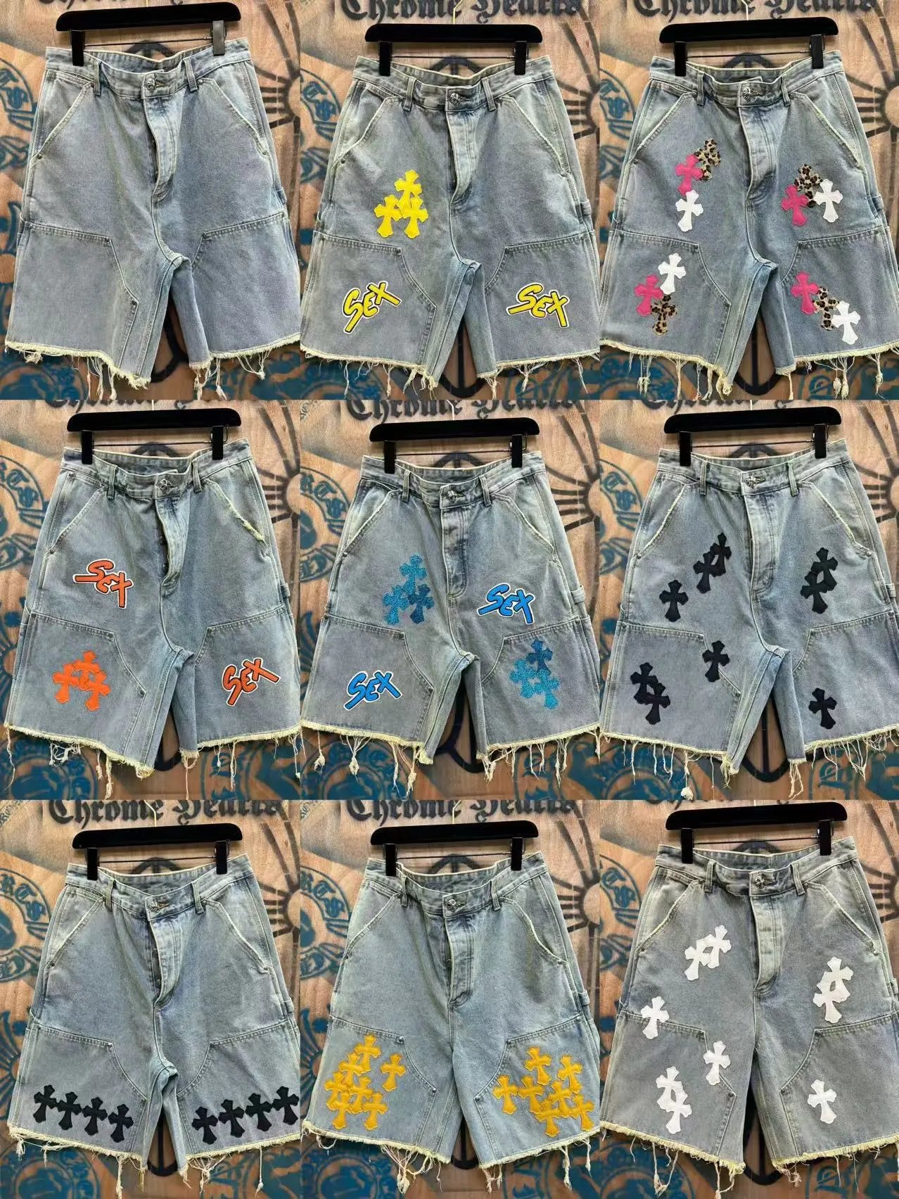 Chrome Hearts Cross-Embellished Distressed Denim Shorts - 5