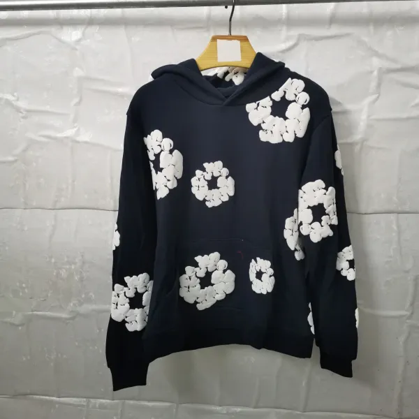 Design Floral Print Red Hoodie - 9