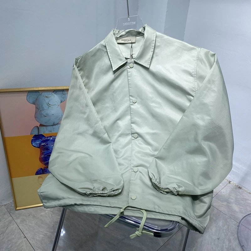 Fear of God Essentials 1977 Satin Windbreaker Beige Jacket Outerwear.windbreaker - 6