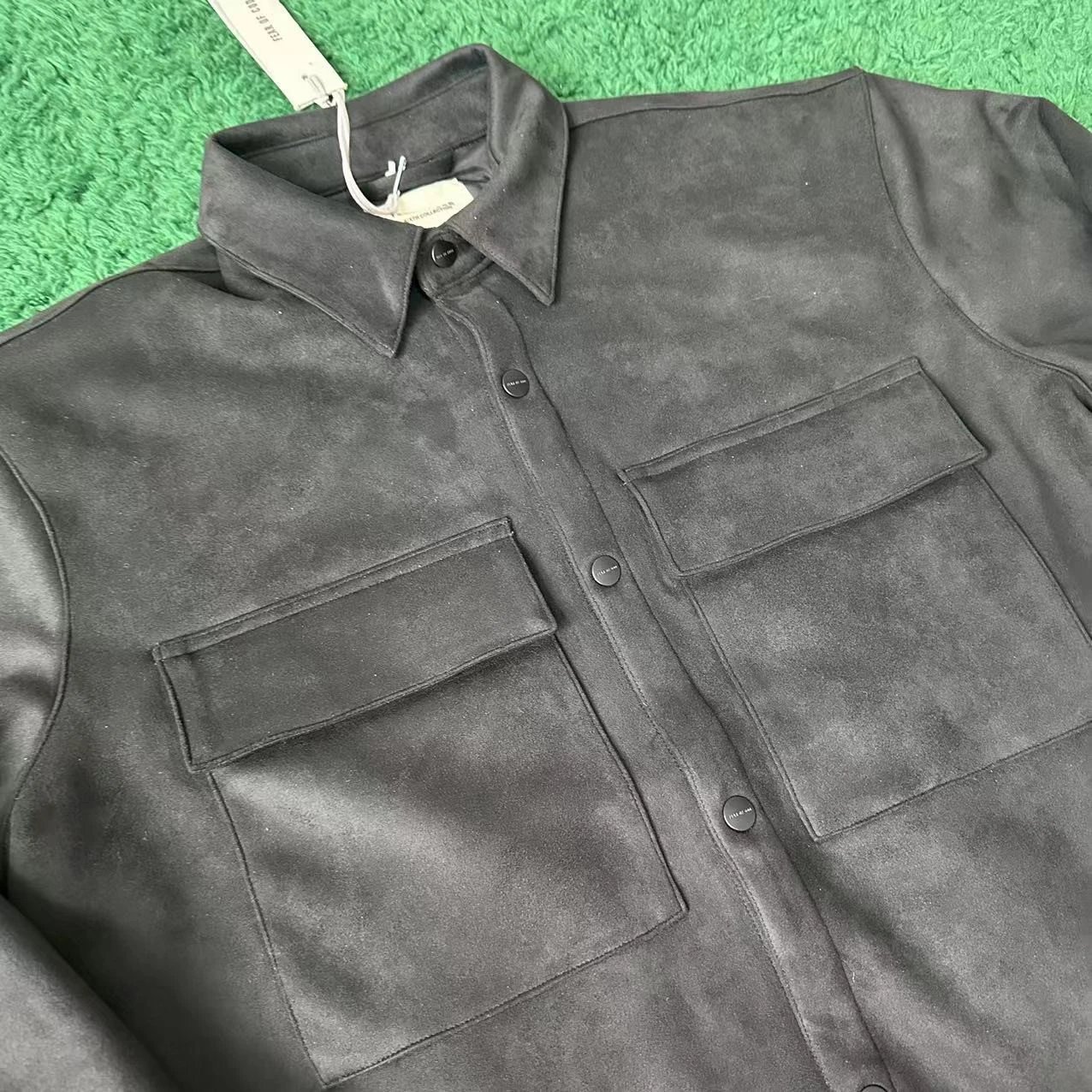 Fear of God Suede Shirt Jacket Black Outerwear - 5