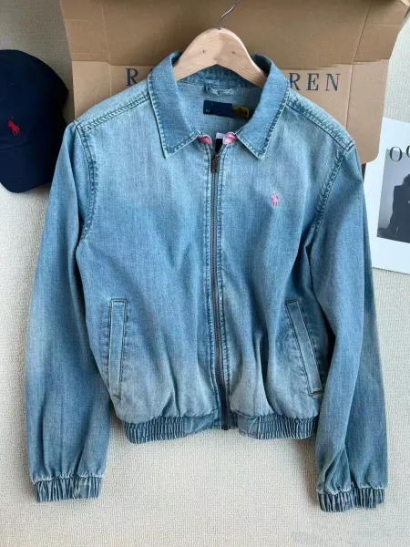 Polo Ralph Lauren Denim Jacket Light Wash Blue - 6