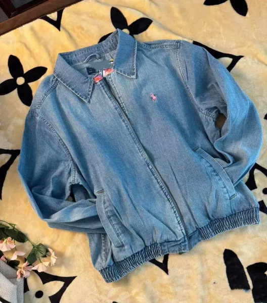 Polo Ralph Lauren Denim Jacket Light Wash Blue - 8