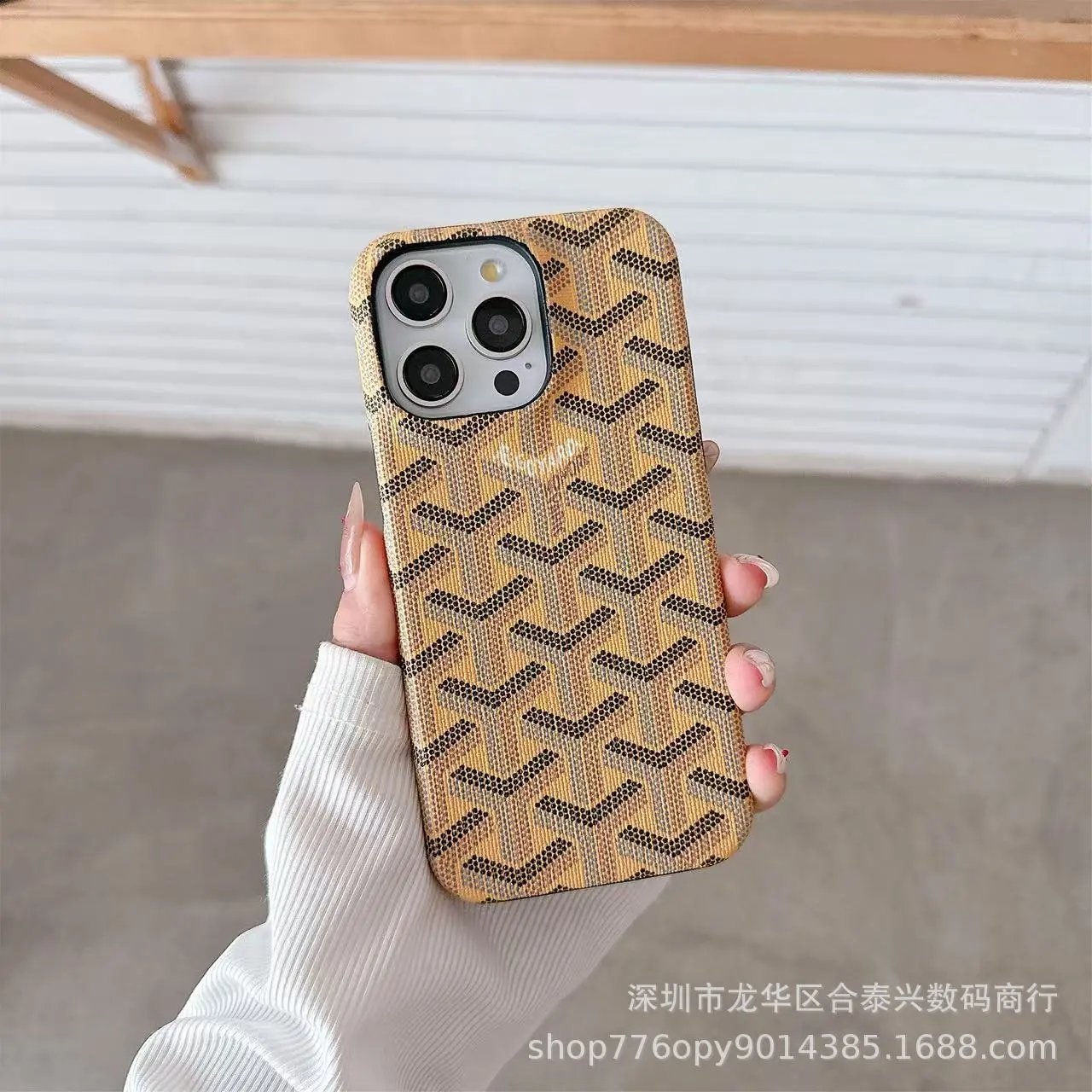 Goyard Saint Louis Pattern Phone Case Beige Multicolor Phone-Case