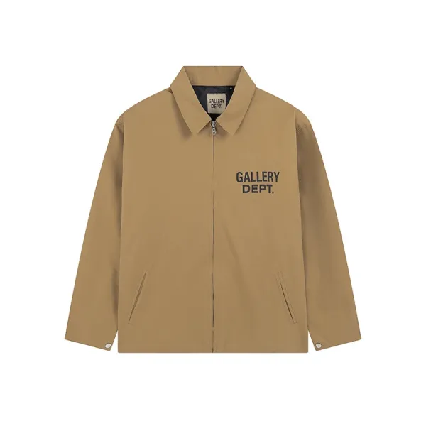 Gallery Dept Gallery Dept. Logo Zip-Up Jacket Black Outerwear Jacket - 4