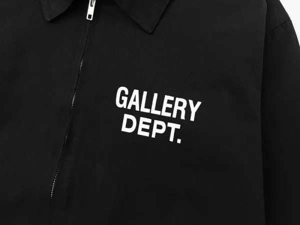 Gallery Dept Gallery Dept. Logo Zip-Up Jacket Black Outerwear Jacket - 11