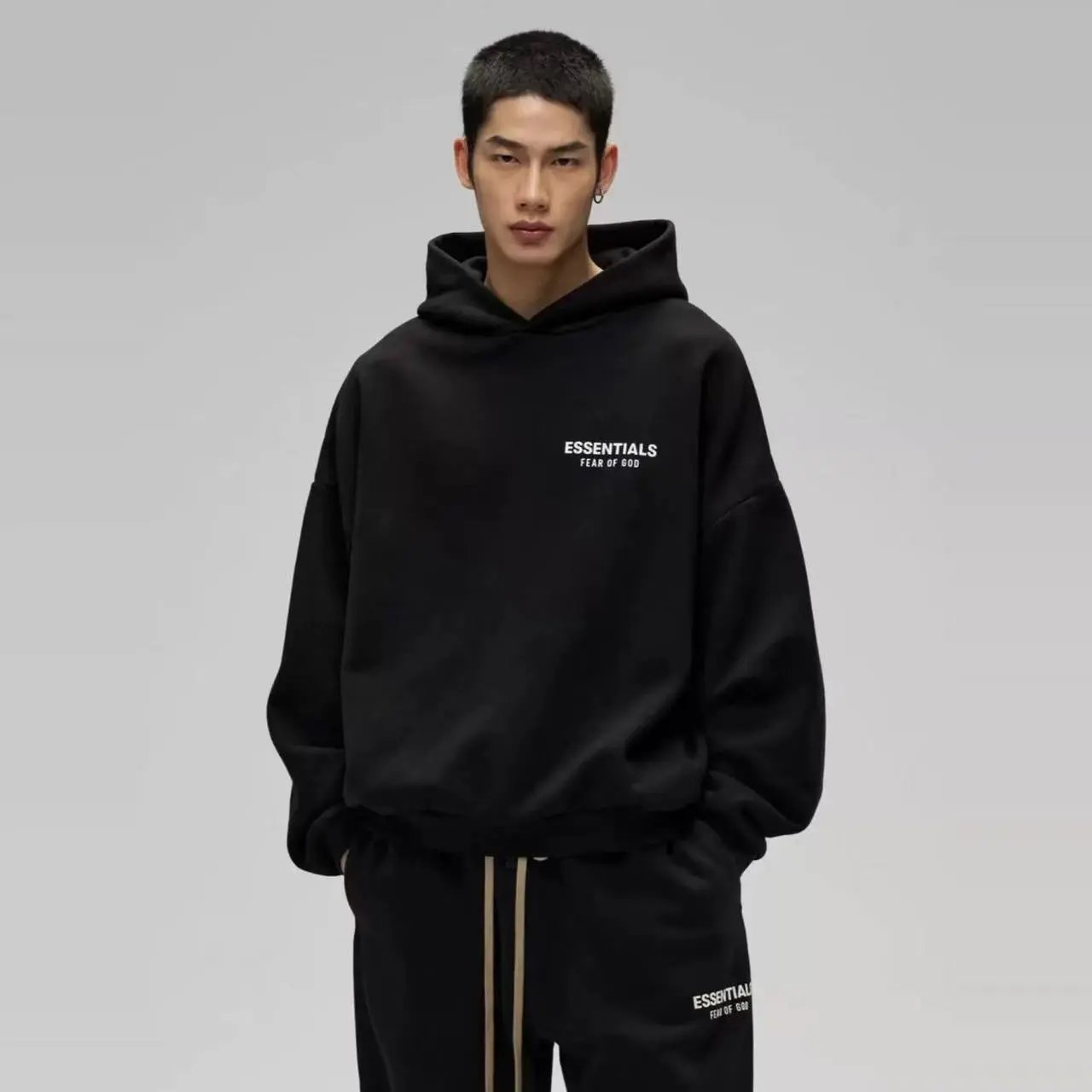 Fear of God Essentials Oversized Hoodie Gray - 5