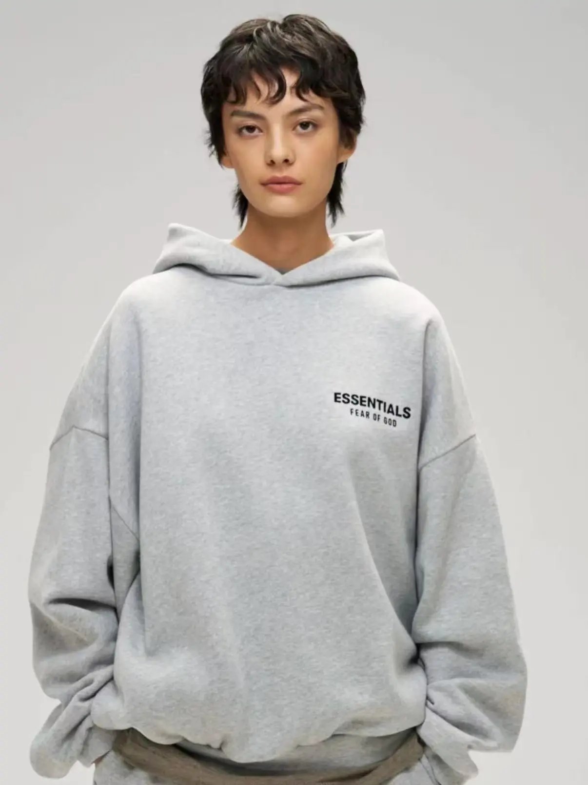 Fear of God Essentials Oversized Hoodie Gray - 9