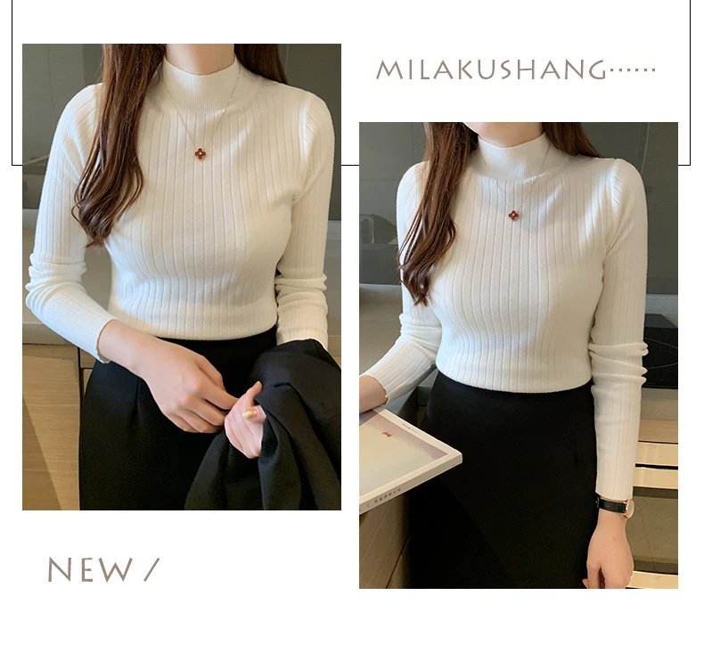 Design Ribbed Turtleneck Sweater Olive Green - 10
