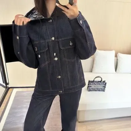 Dior Oblique Denim Jacket and Jeans Set Navy - 1